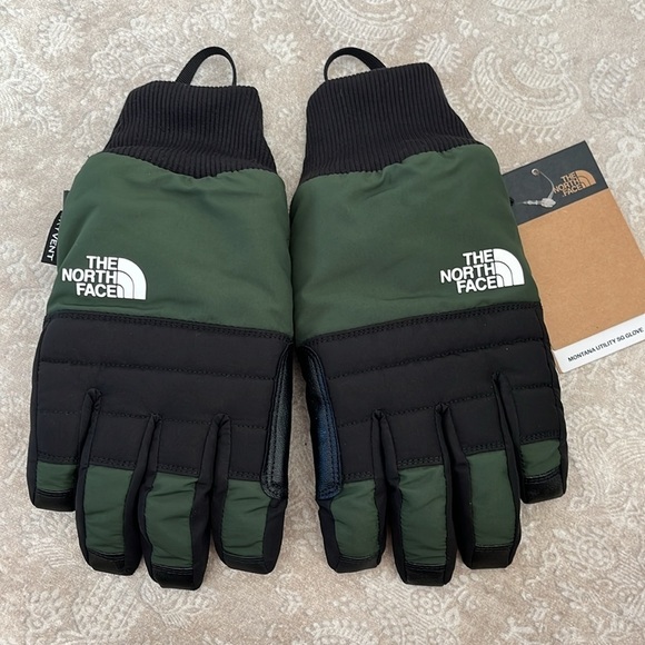 Brand New The North Face Montana Utility Gloves Green Black Touchscreen DryVent - Picture 16 of 16